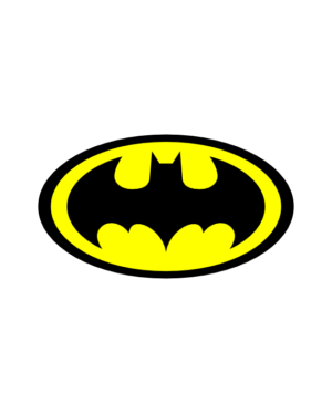 pegatina batman logo a dos colores vinilo troquelado