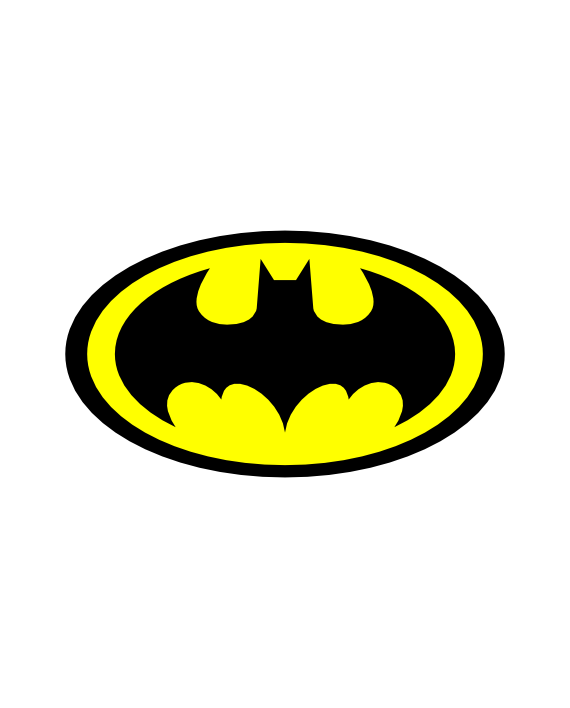 pegatina batman logo a dos colores vinilo troquelado