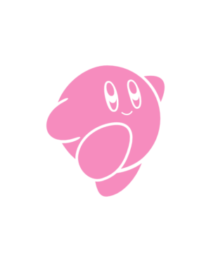 pegatina kirby macizo vinilo corte