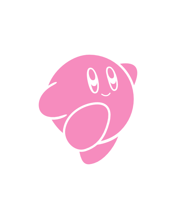 pegatina kirby macizo vinilo corte