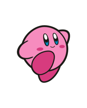 pegatina kirby camina vinilo impreso corte contorno