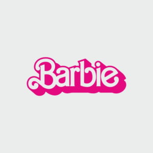 pegatina barbie logo letras contorno vinilo corte