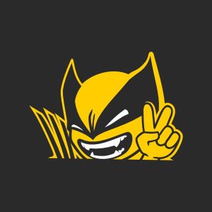 pegatina lobezno wolverine asomao vinilo corte
