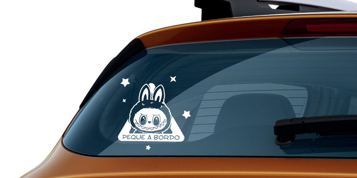 pegatina bebe a bordo labubu a bordo vinilo coche personalizado