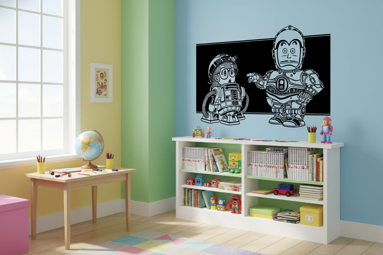 vinilo decorativo dr slump arale version star wars