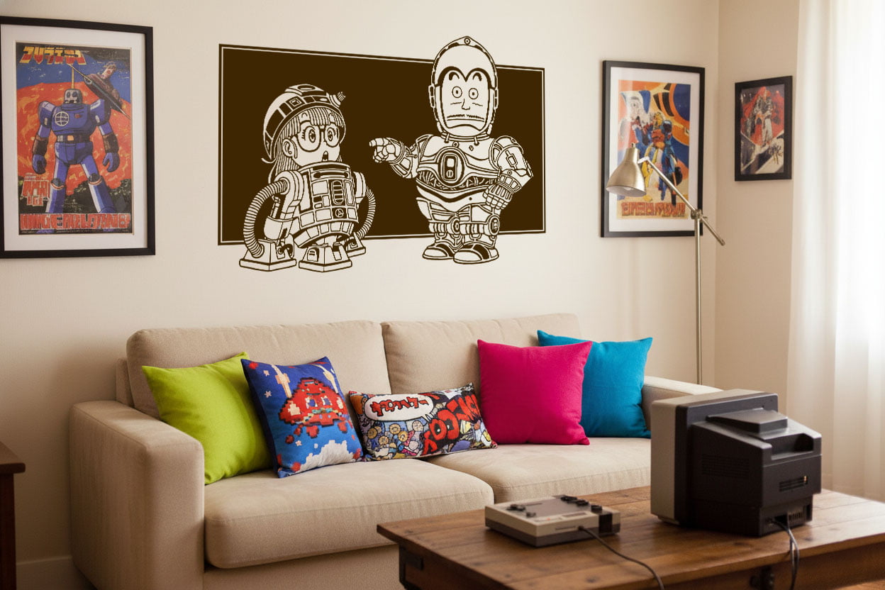 vinilo decorativo arale dr slump starwars crossover personalizado