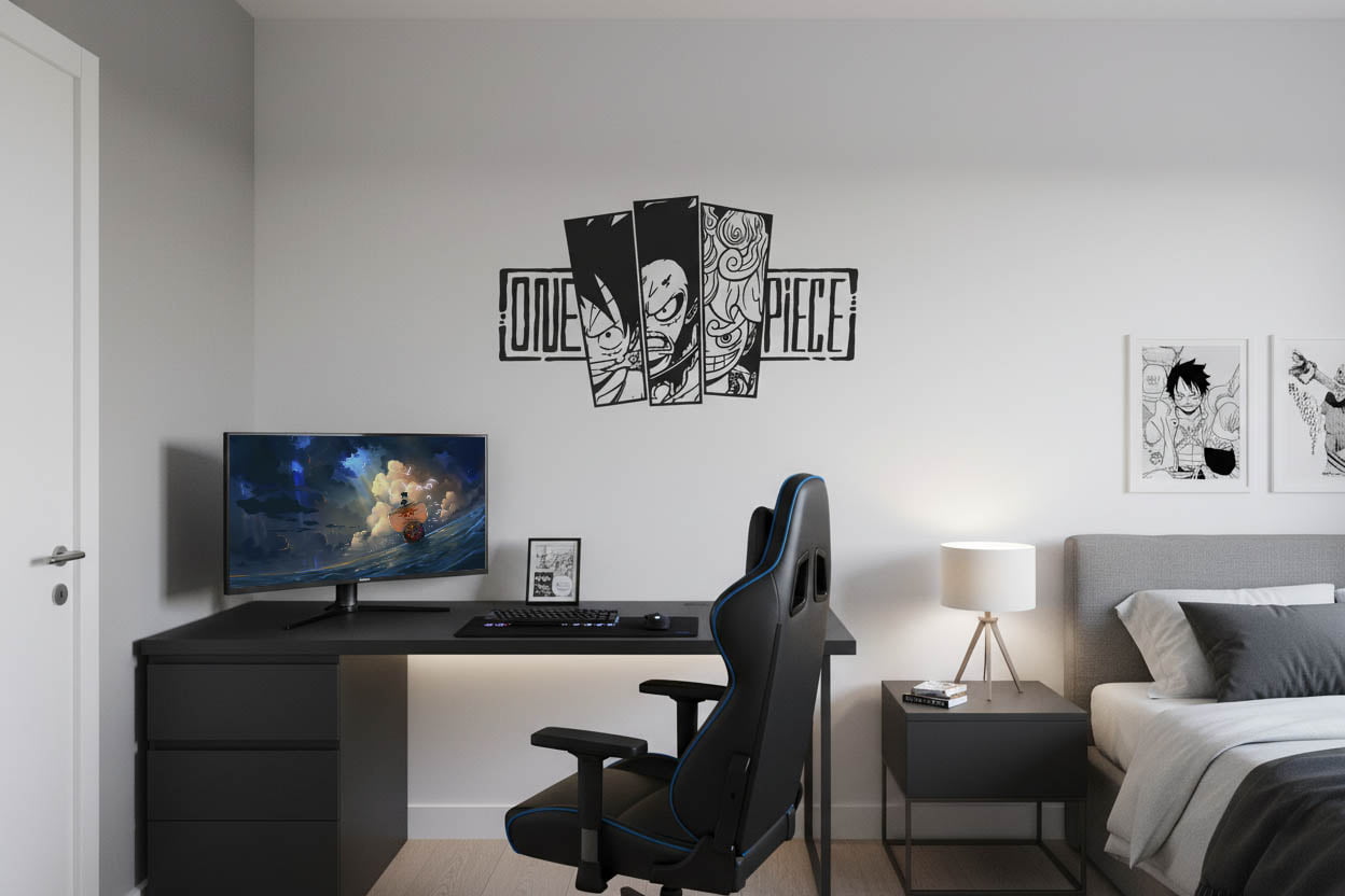 vinilo decorativo luffy one piece personalizado